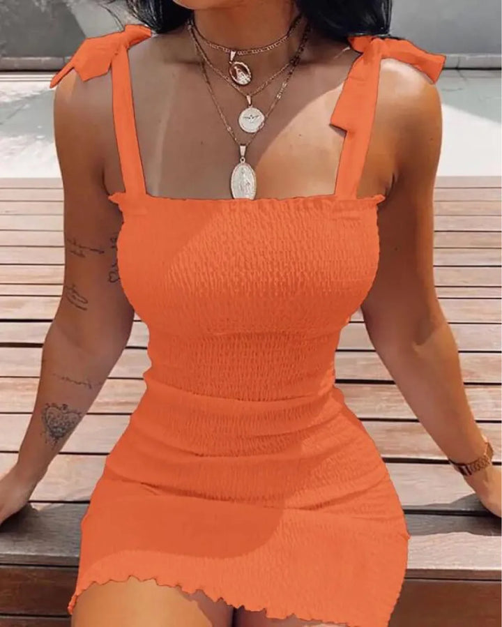 Nira | Smocked Strap Mini Dress