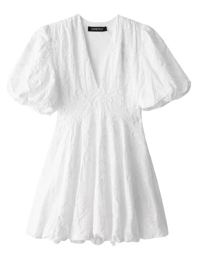 Claire | Floral Puff Sleeve Mini Dress