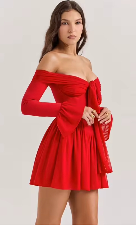 Madeleine | Off-Shoulder Mini Dress