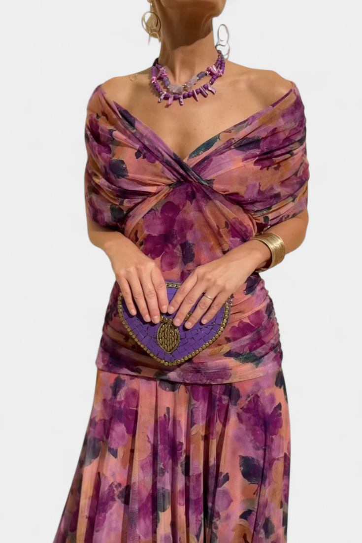 Adriana | Floral Pleated Dress