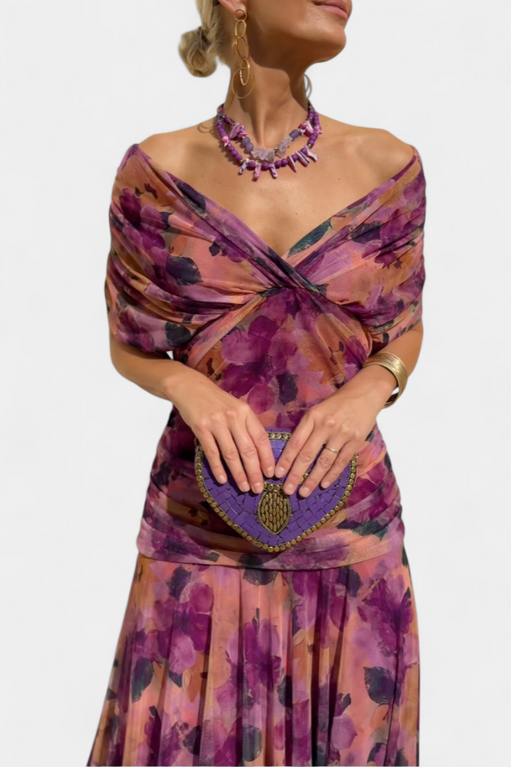 Adriana | Floral Pleated Dress