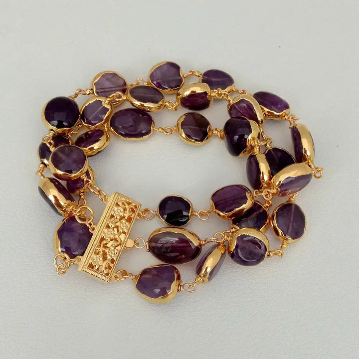 Amethyst Wrap Bracelet