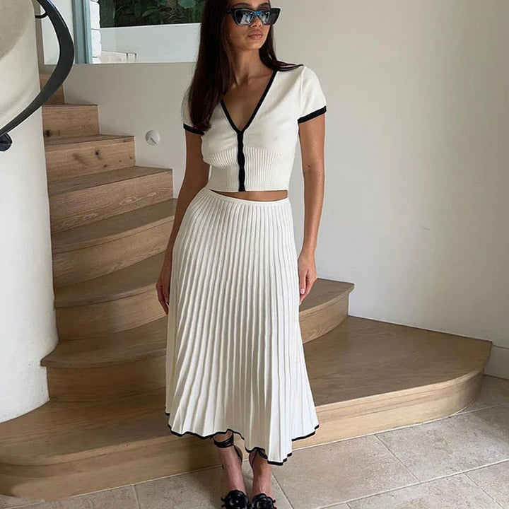 Colette | Pleated Two-Piece Set