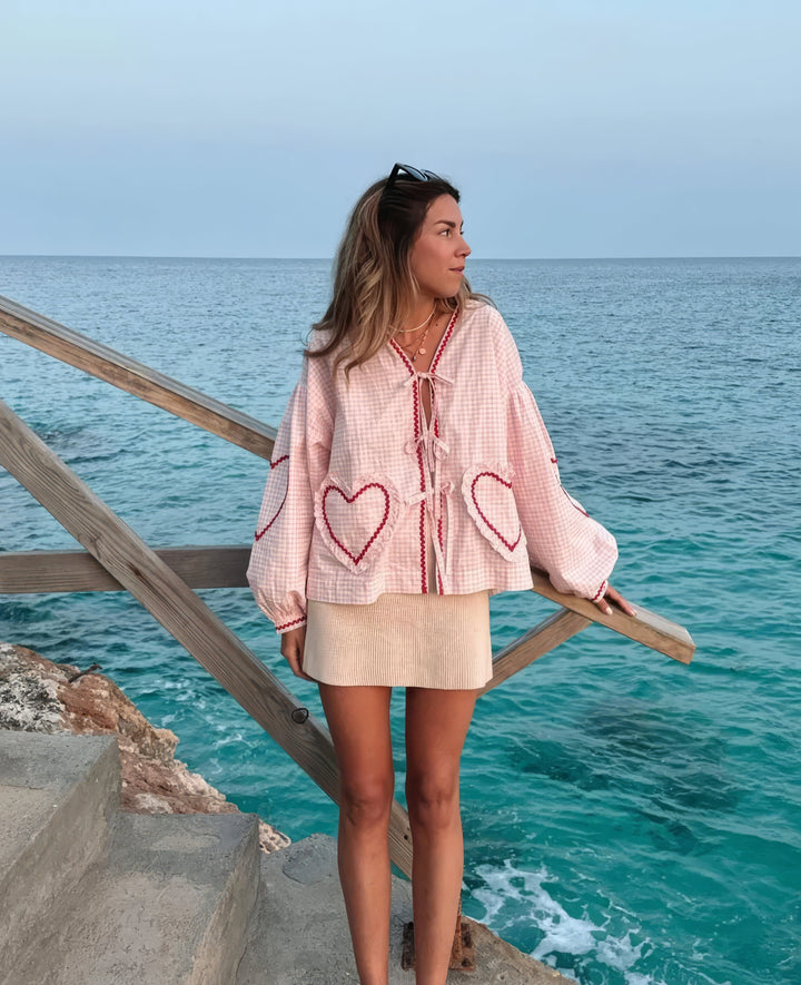 Seraya | Heart Print Top