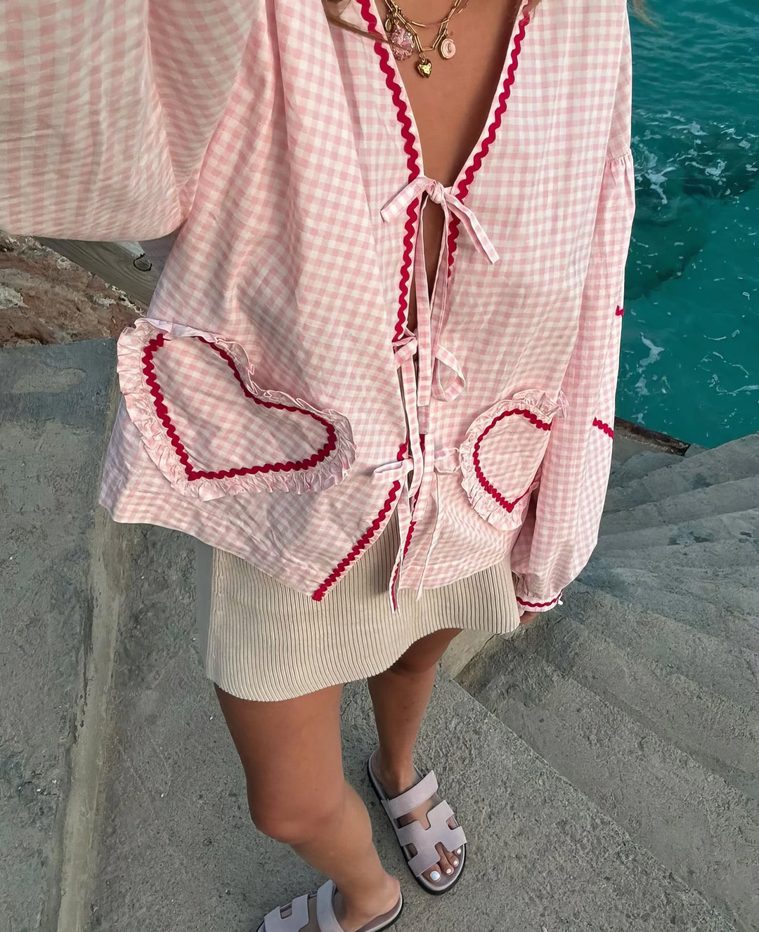 Seraya | Heart Print Top
