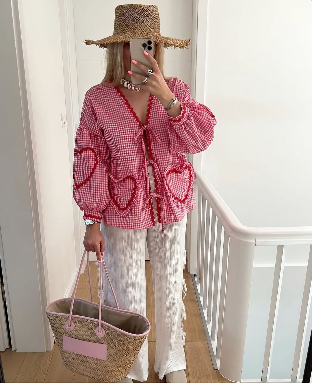 Seraya | Heart Print Top