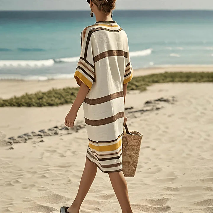 Naomi | Striped Kaftan Dress