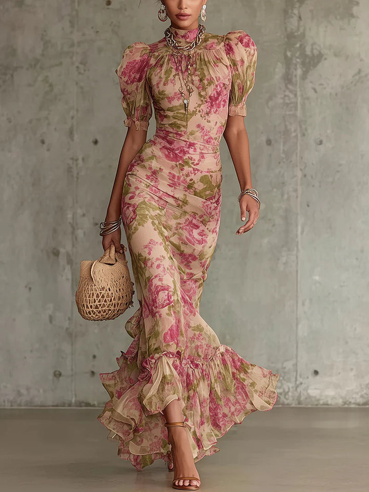 Roséa | Floral Fishtail Maxi Dress