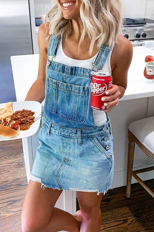 Denira | Denim Overall Dress