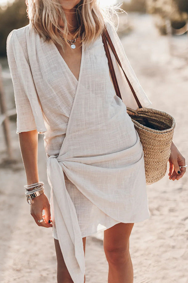 Brigitte | Linen Blend A-Line Dress