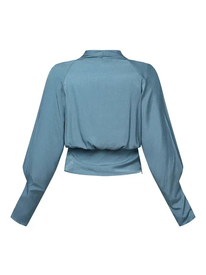 Elisea | Draped V Neck Blouse