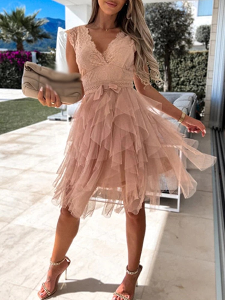 Caelira | Lace Cocktail Dress