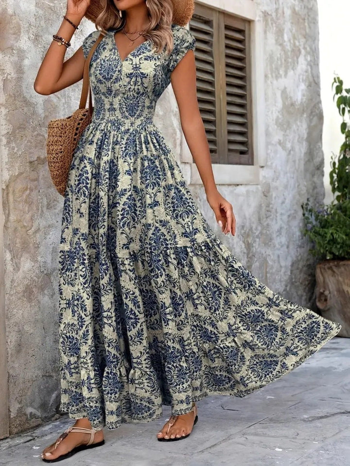Solara | Printed Tiered Maxi Dress