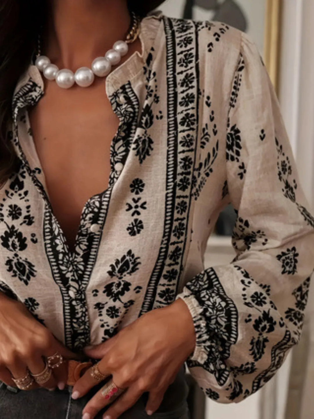 Althea | Vintage Print Blouse