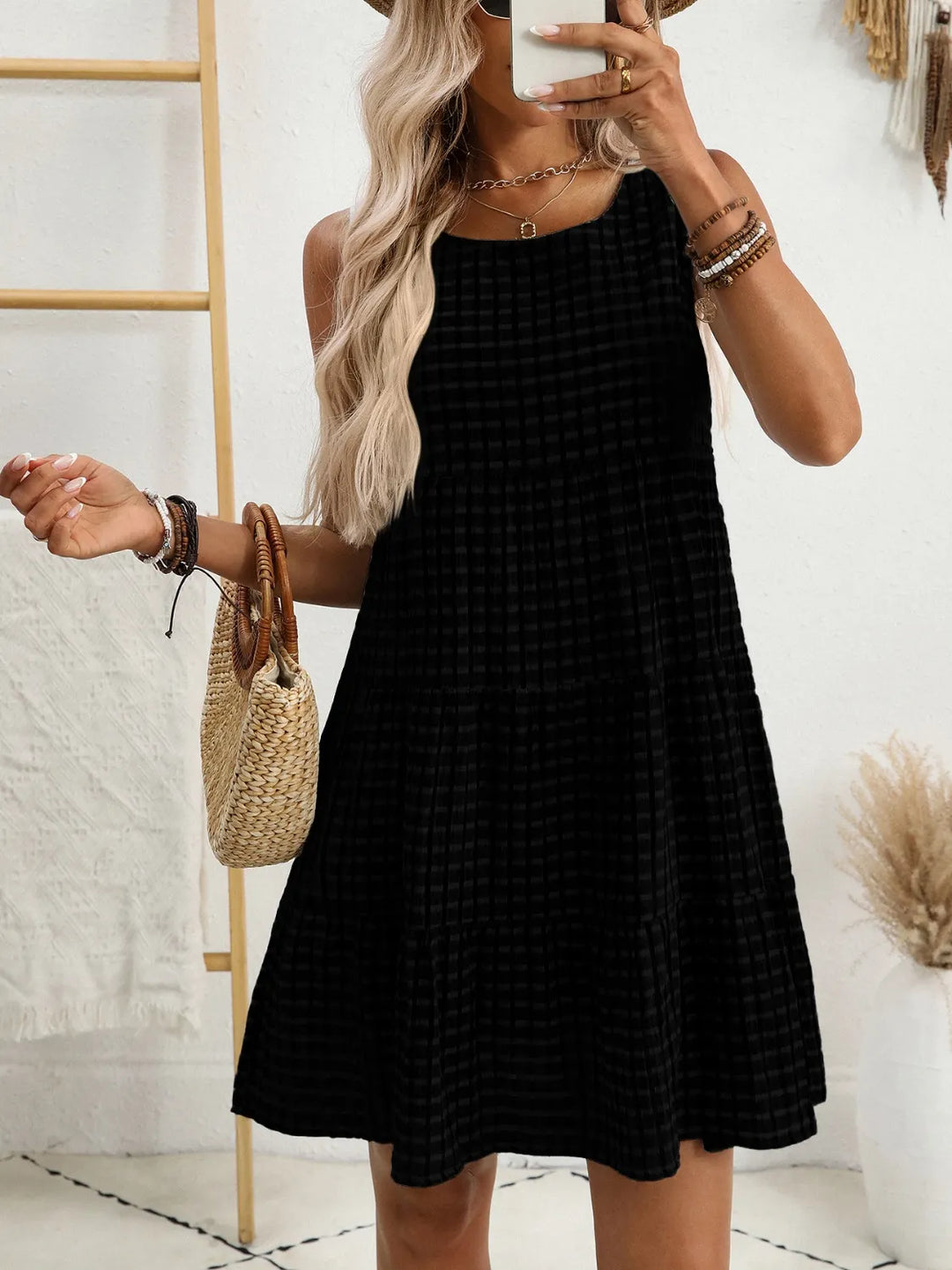 Nolène | Plaid Sleeveless Mini Dress