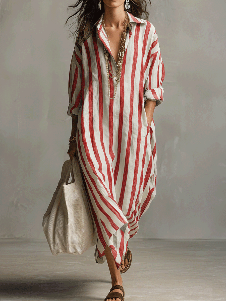 Virea | Striped Maxi Dress