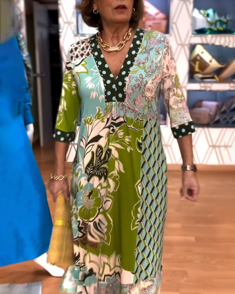 Naomi | Floral V-Neck Dress