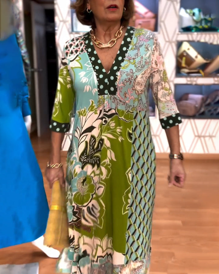 Naomi | Floral V-Neck Dress