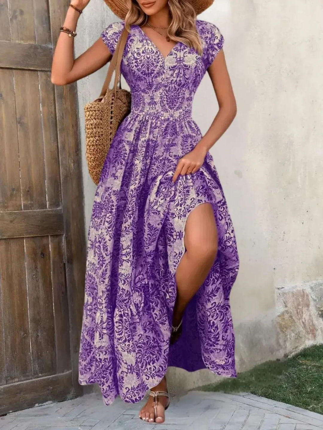 Solara | Printed Tiered Maxi Dress