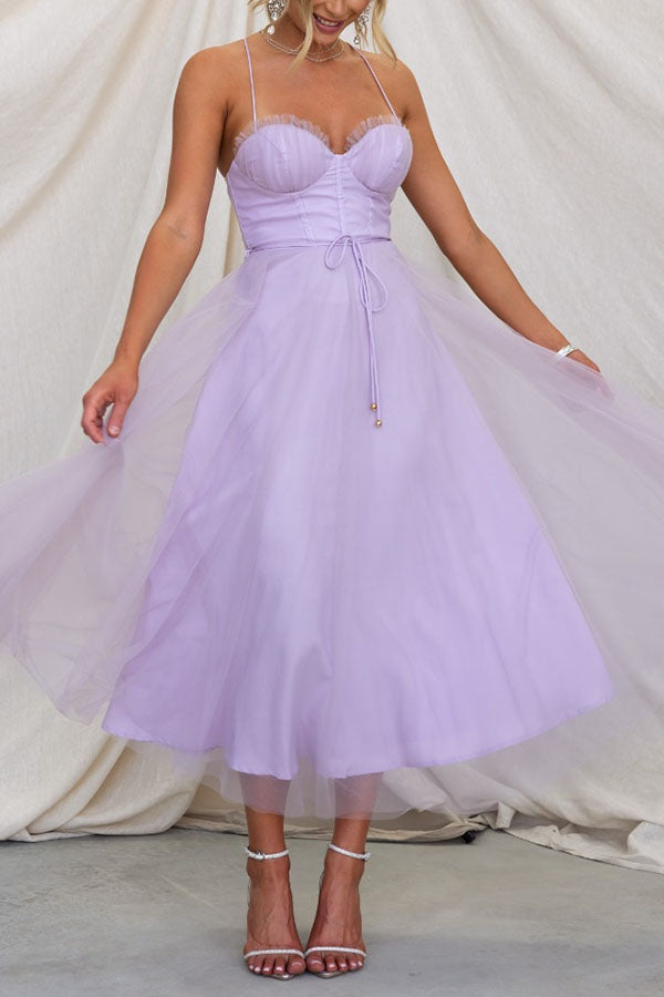 Alina | Tulle Midi Dress