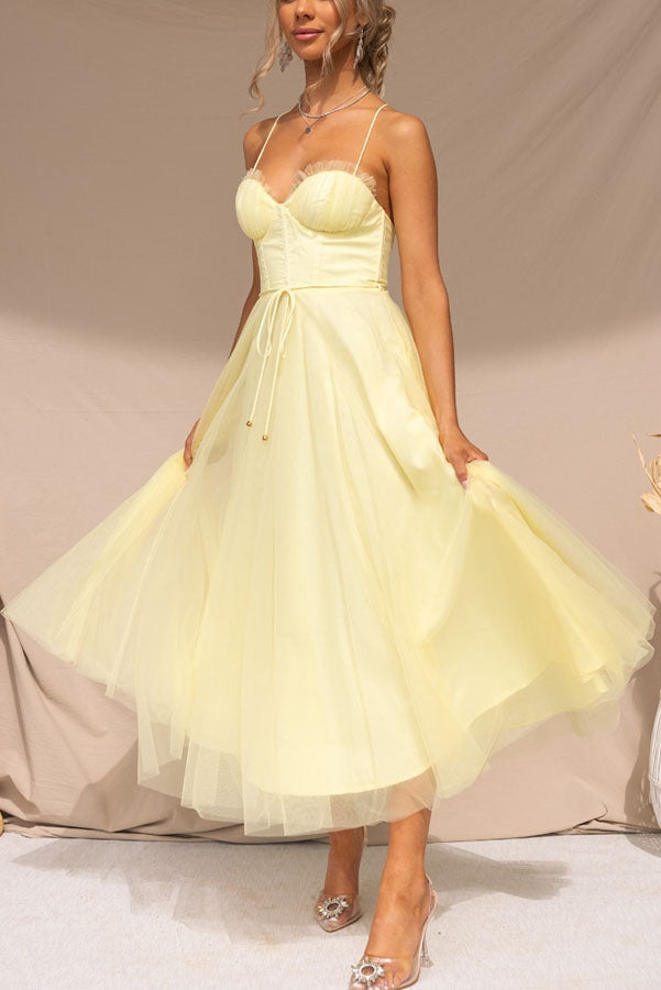 Alina | Tulle Midi Dress