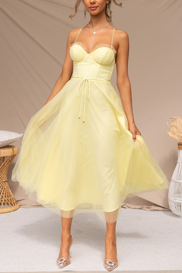 Alina | Tulle Midi Dress
