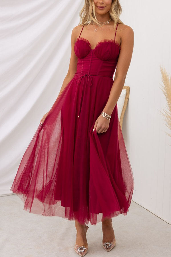 Alina | Tulle Midi Dress
