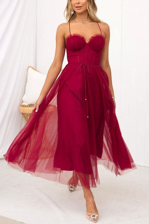 Alina | Tulle Midi Dress