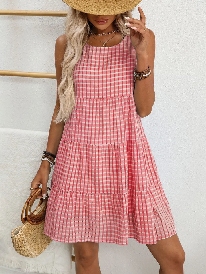 Nolène | Plaid Sleeveless Mini Dress