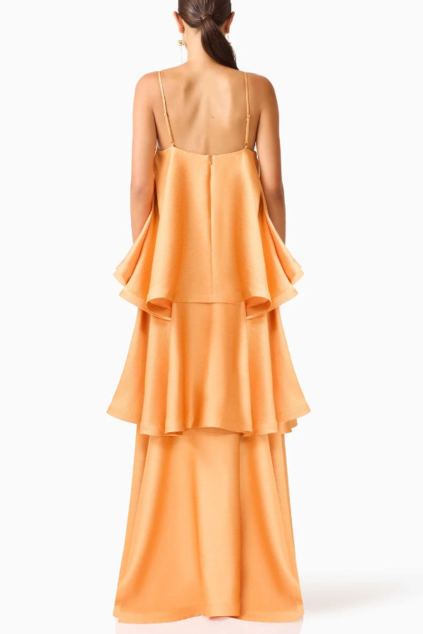 Eloria | Layered Satin Maxi Dress