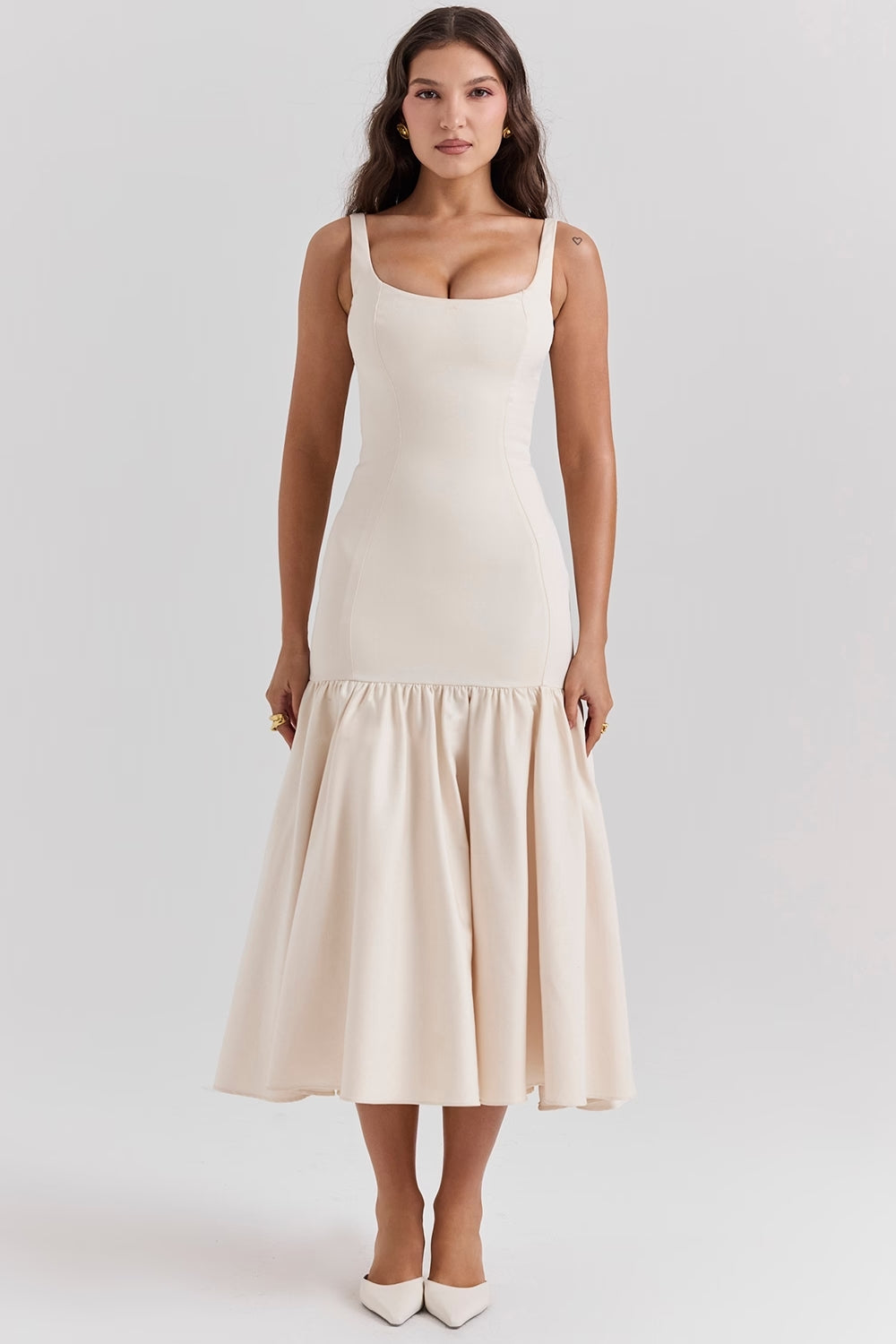 Danielle | Square Neck Midi Dress
