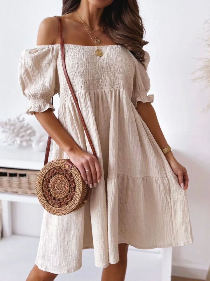 Maerise | Smocked Off-Shoulder Mini Dress