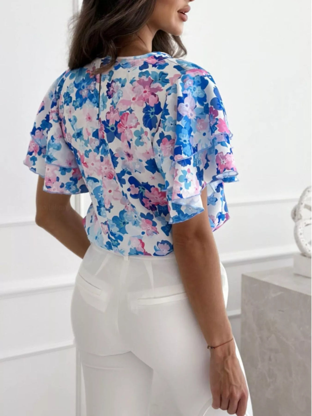 Seraphine | Floral Ruffle Blouse