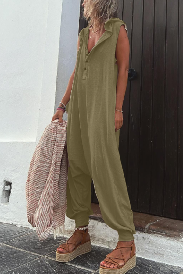 Noreya | Hooded Sleeveless Jumpsuit