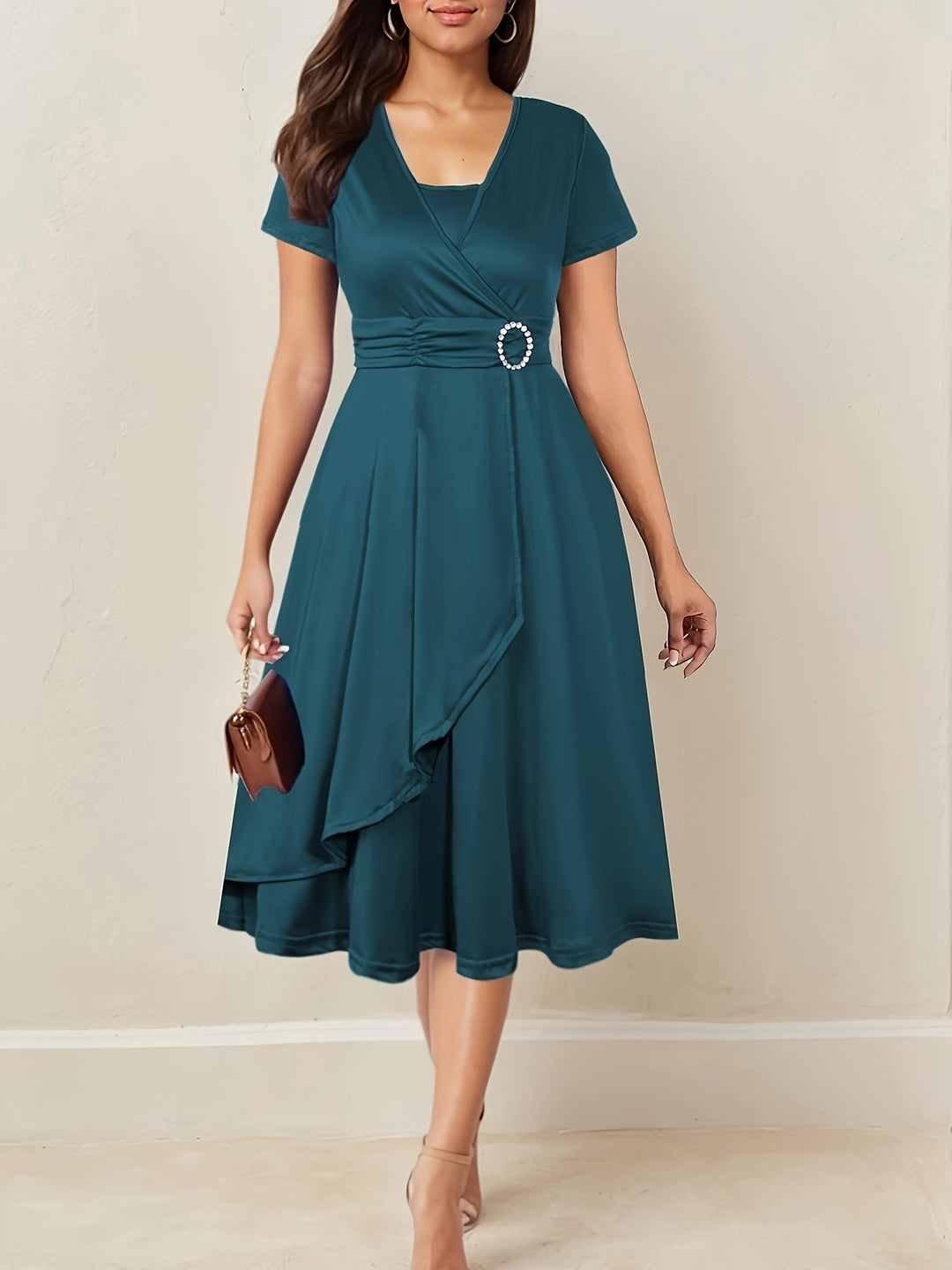 Nadia | Asymmetric Midi Dress