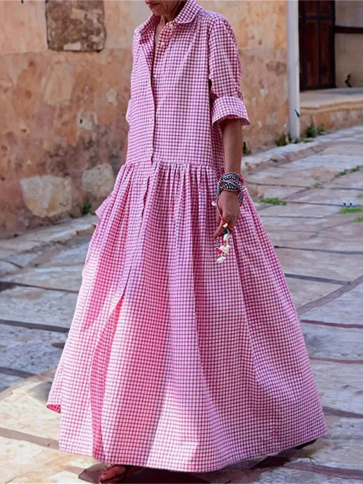Roselle | Gingham Maxi Dress