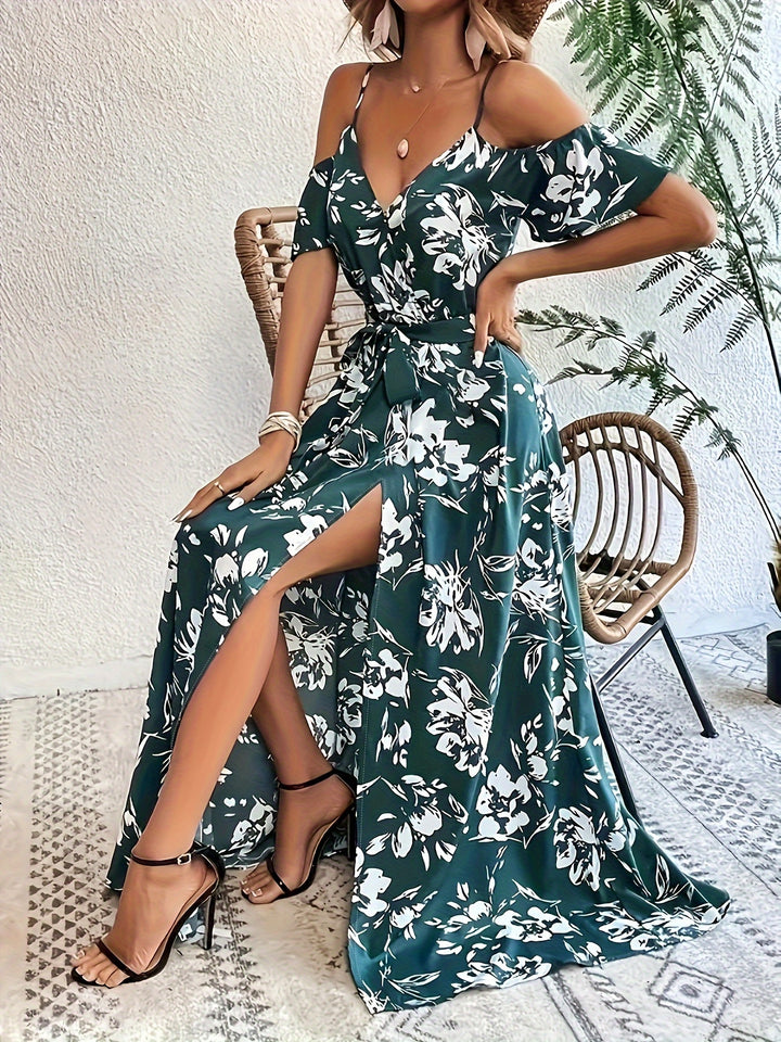 Elodie | Robe Maxi Fleurie à Bretelles