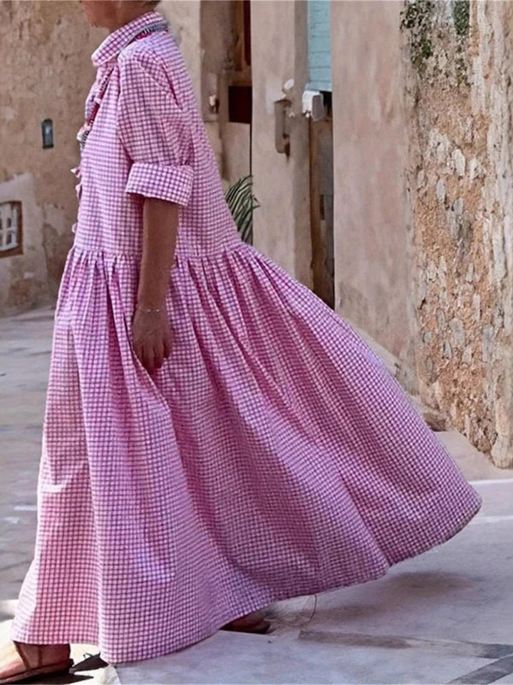 Roselle | Gingham Maxi Dress