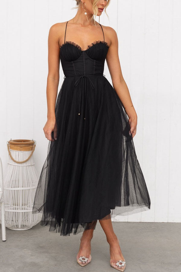 Alina | Tulle Midi Dress