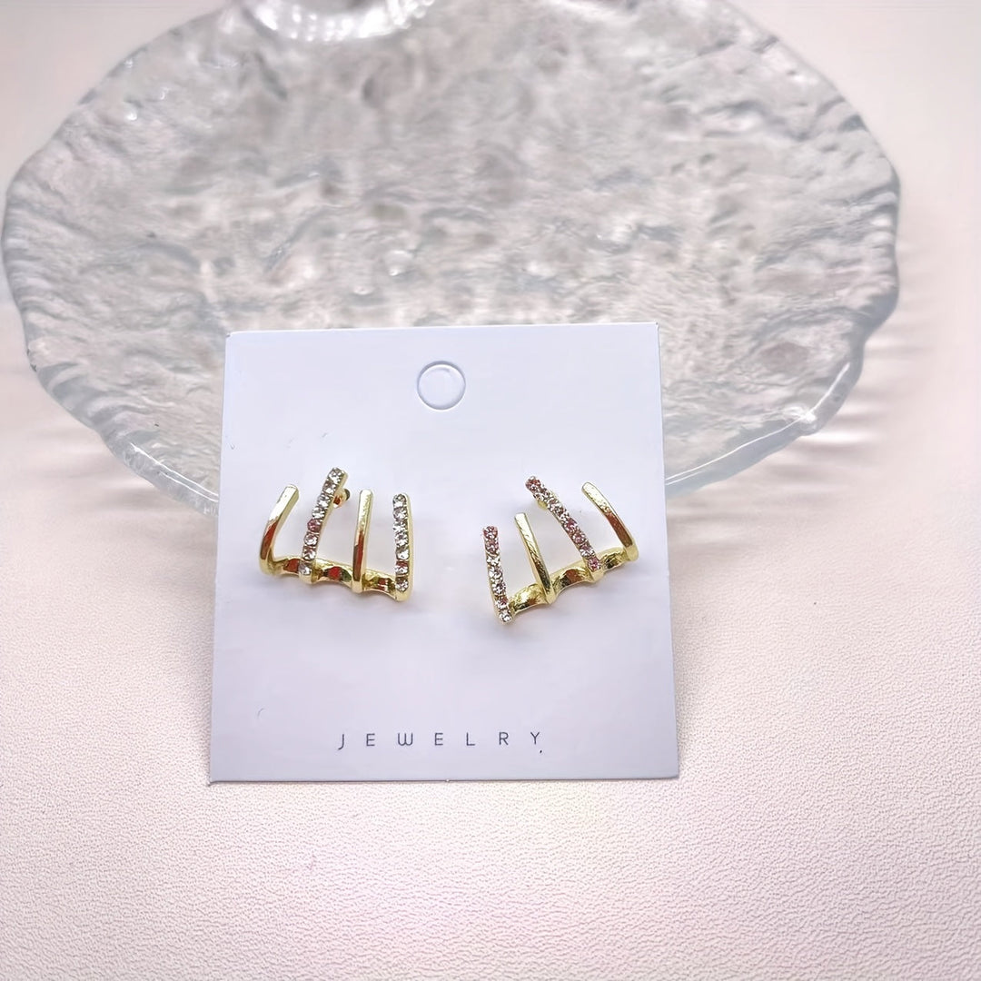 Minimalist Rhinestone Earrings