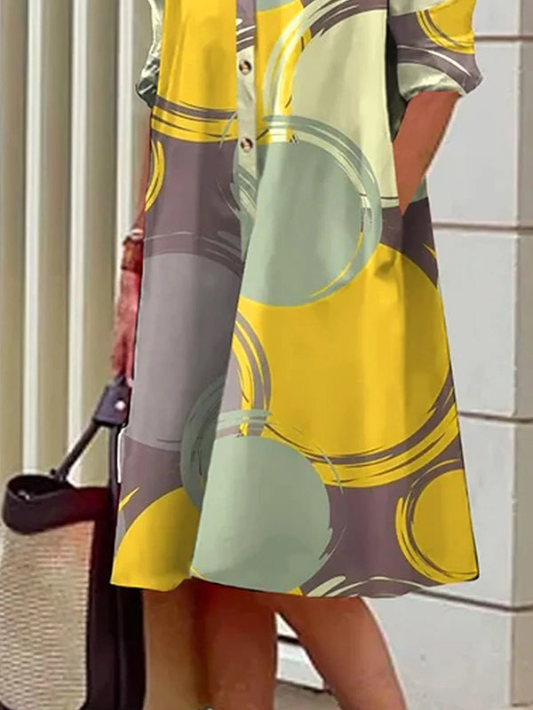 Elin | Printed Shirt Dress