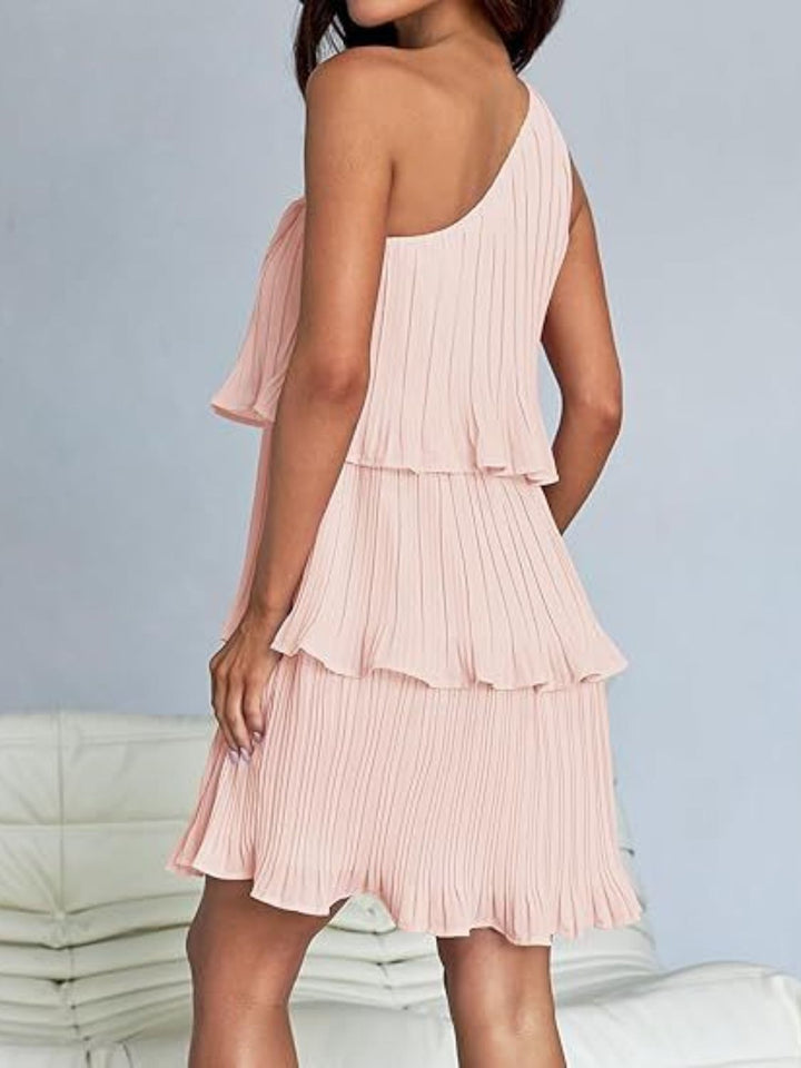 Soréva | One Shoulder Layered Mini Dress