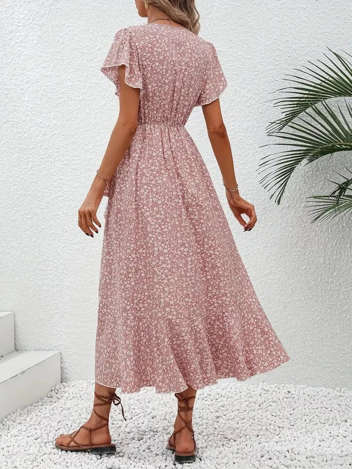 Ashley | Floral Wrap Midi Dress
