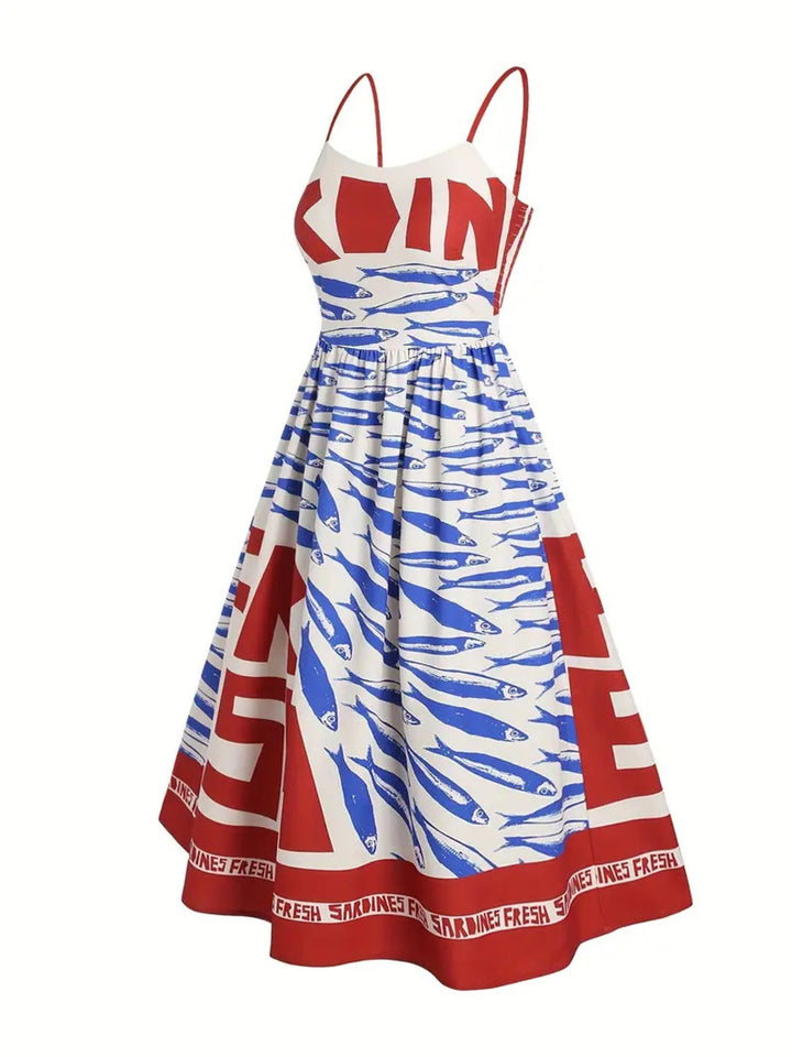 Maréa | Coastal Print Midi Dress