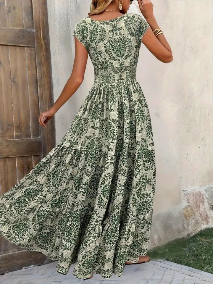 Solara | Printed Tiered Maxi Dress