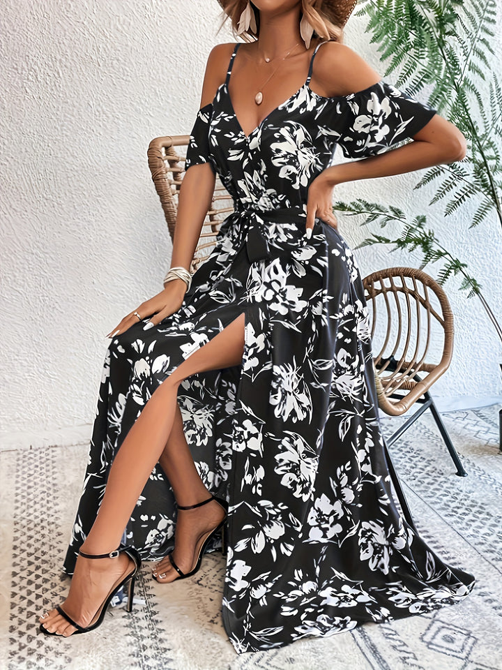 Elodie | Robe Maxi Fleurie à Bretelles