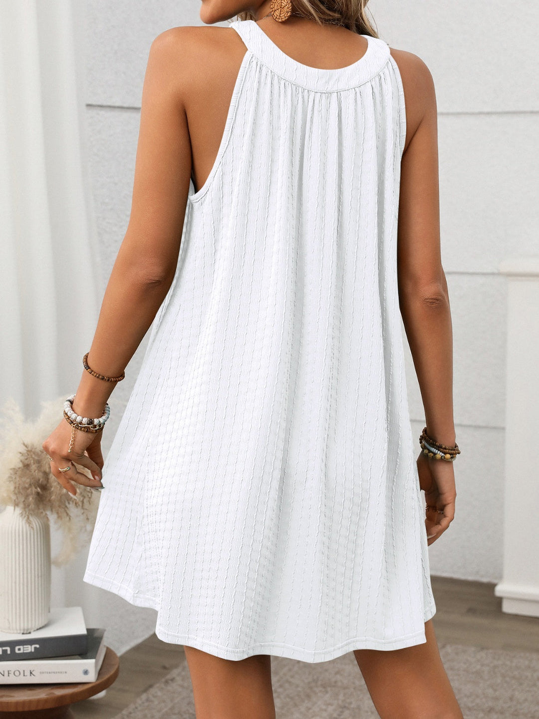 Aureya | Grecian Neck Mini Dress