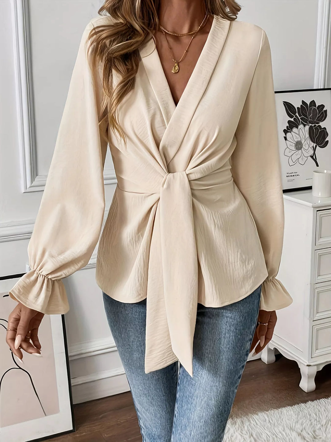 Brooke | Knot Front Blouse