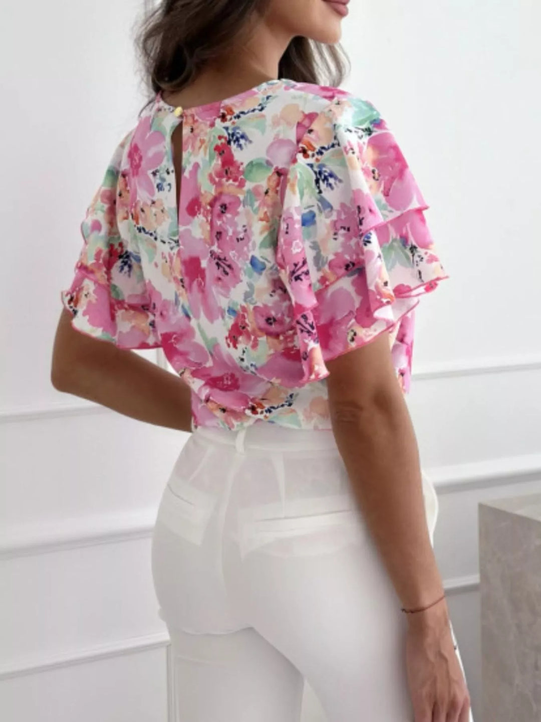 Seraphine | Floral Ruffle Blouse