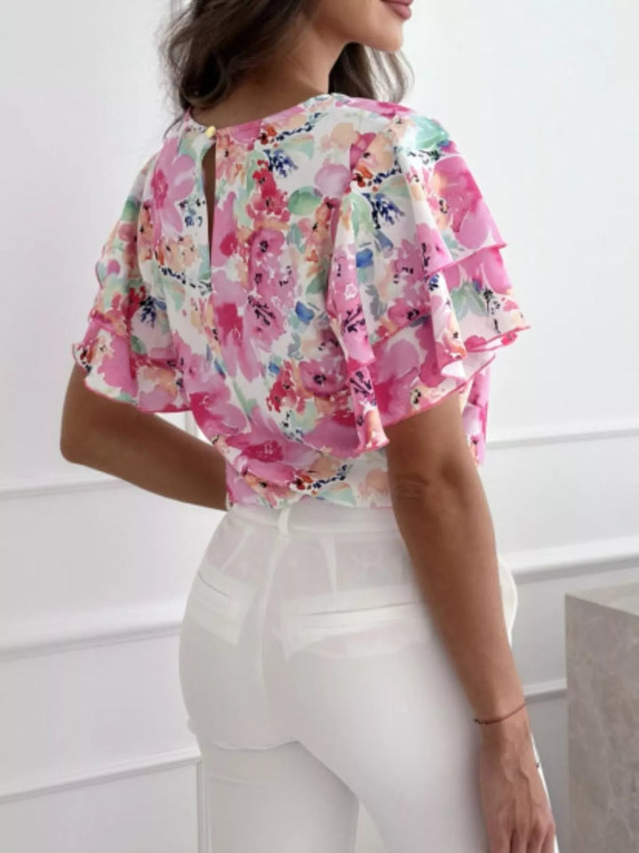 Seraphine | Floral Ruffle Blouse